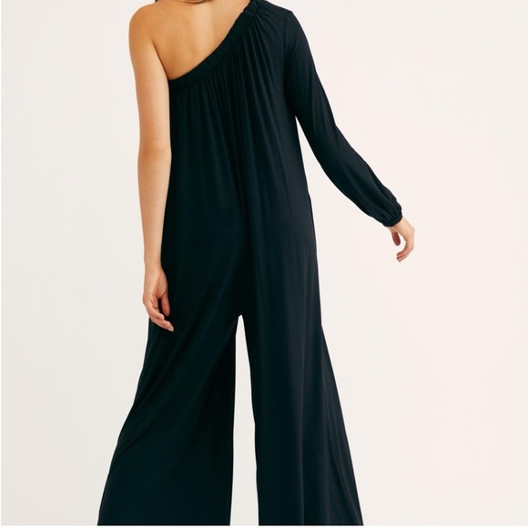 Free People Sunday Stroll One Shoulder Wide Leg Jumpsuit - Picture 2 of 14